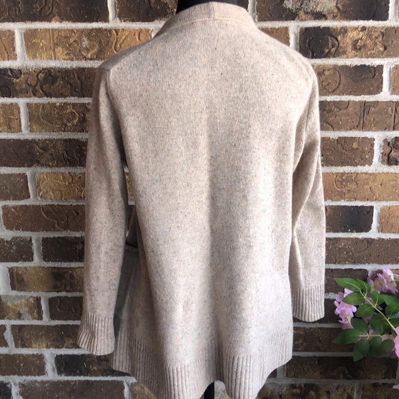 Madewell Donegal Maysfield Beige Merino Wool V Neck Cardigan Sweater - Picture 6 of 8